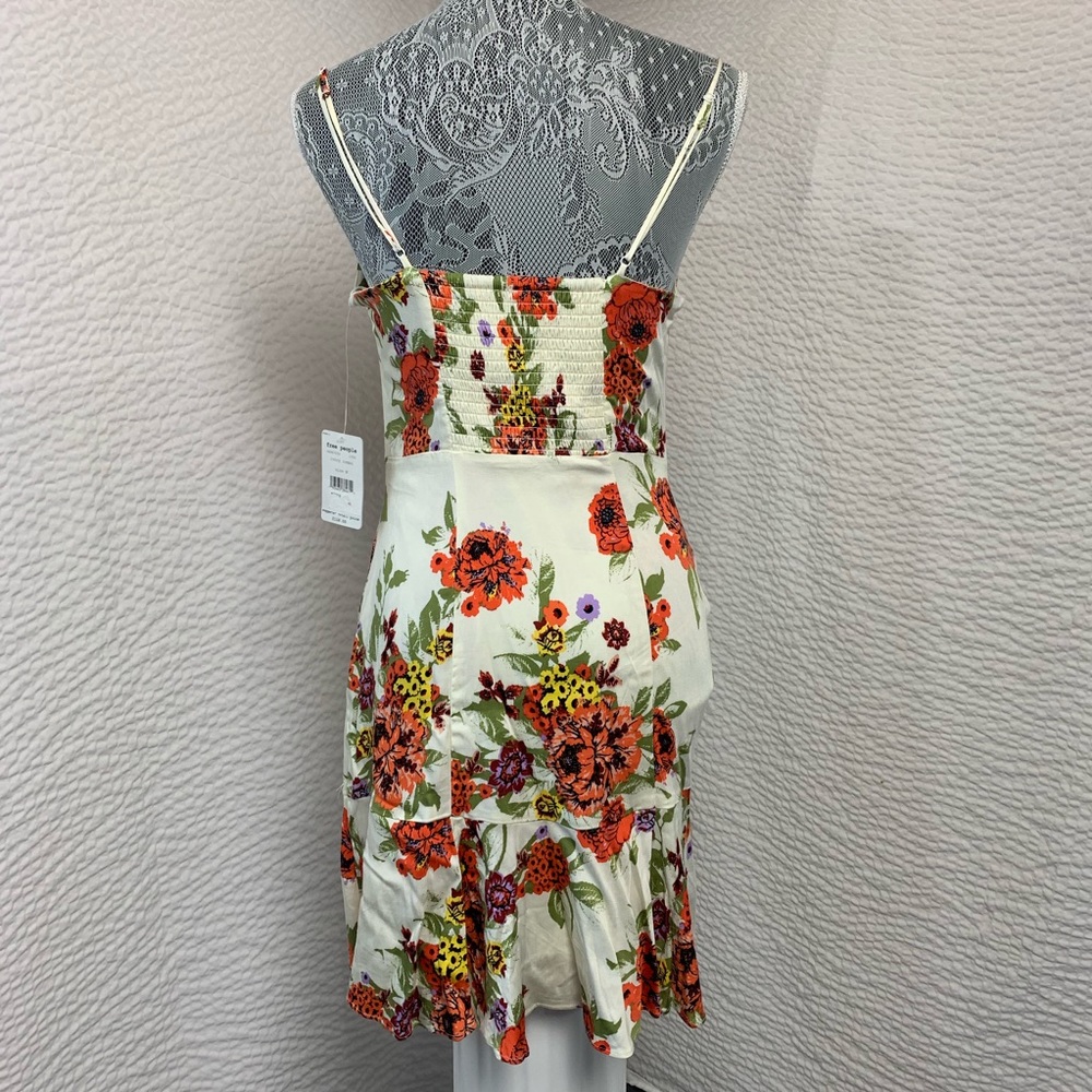 New Free People Midi Dress Floral Printed Size M - Picture 4 of 6